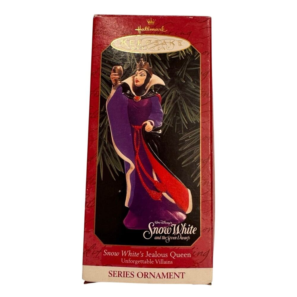 NIB Hallmark Keepsake Ornament Snow White's Jealous Queen 1999 5" Series Ornmnt